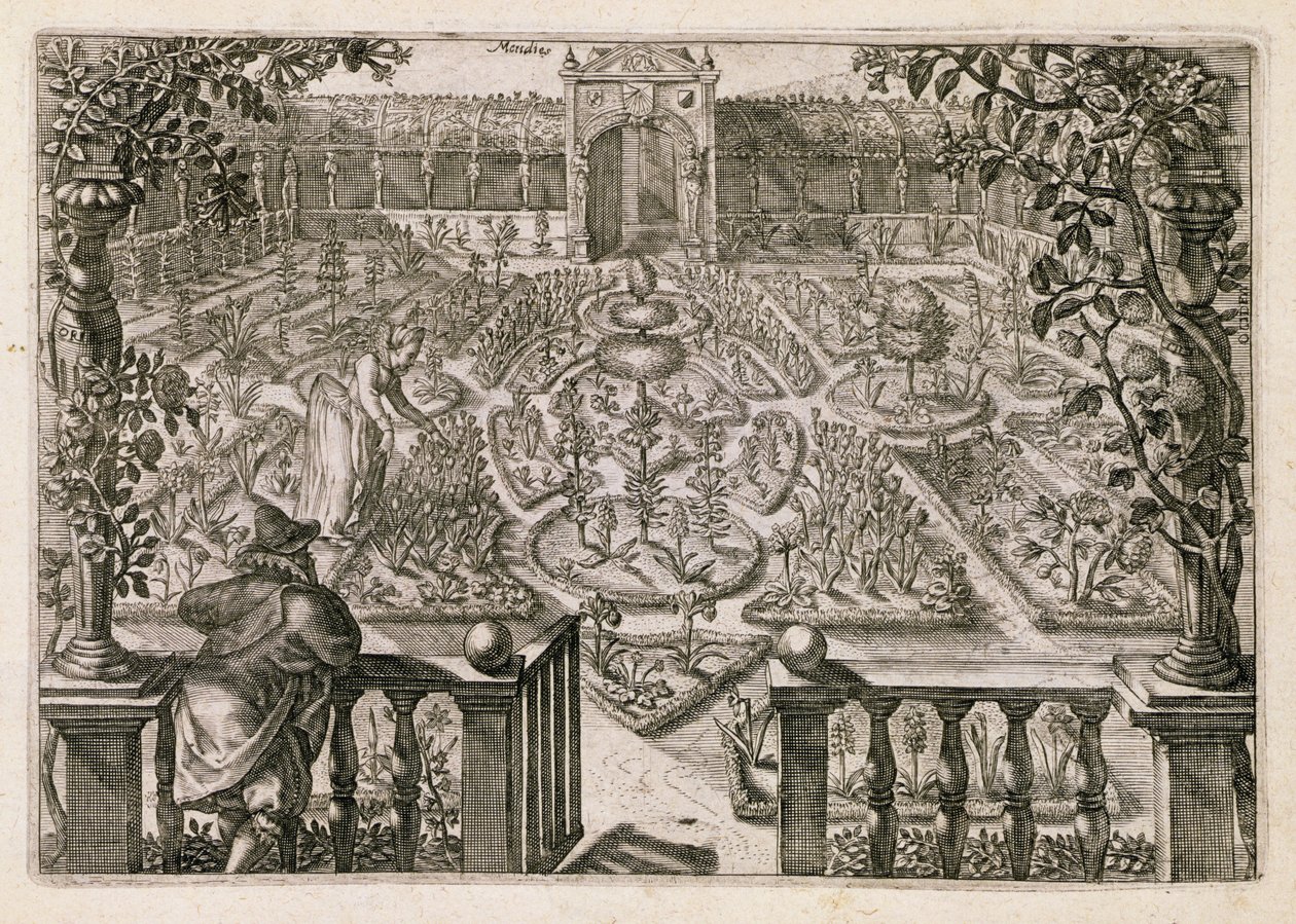 Spring Garden, fra 'Hortus Floridus', utgitt 1614-15 (se også 170862) av Crispin  Passe