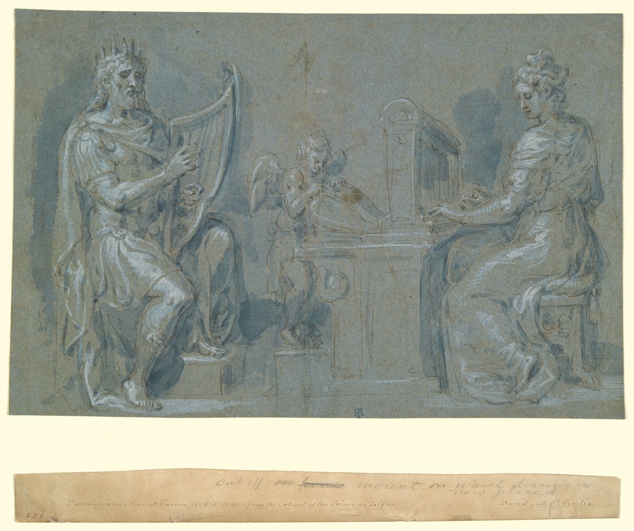 David og Saint Cecilia av Crispin van den Broeck