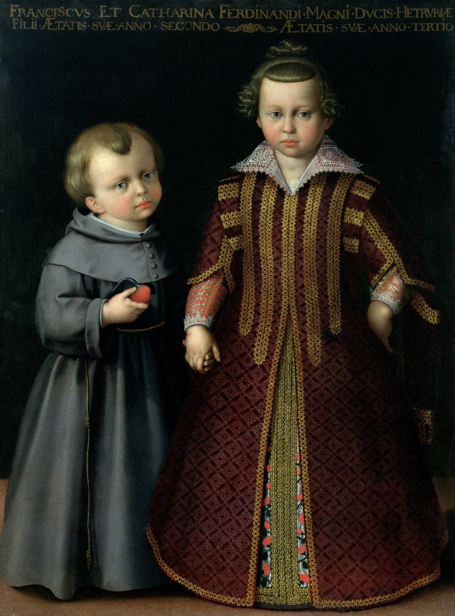 Francesco og Caterina de Medici (tempera på lerret) av Cristofano Allori