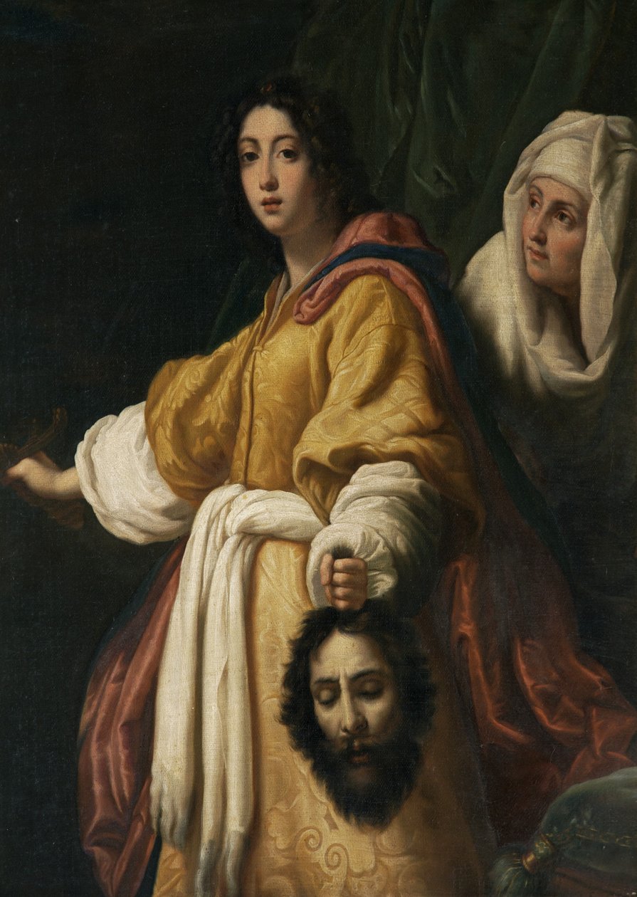 Judith med hodet til Holofernes (olje på lerret) av Cristofano (after) Allori