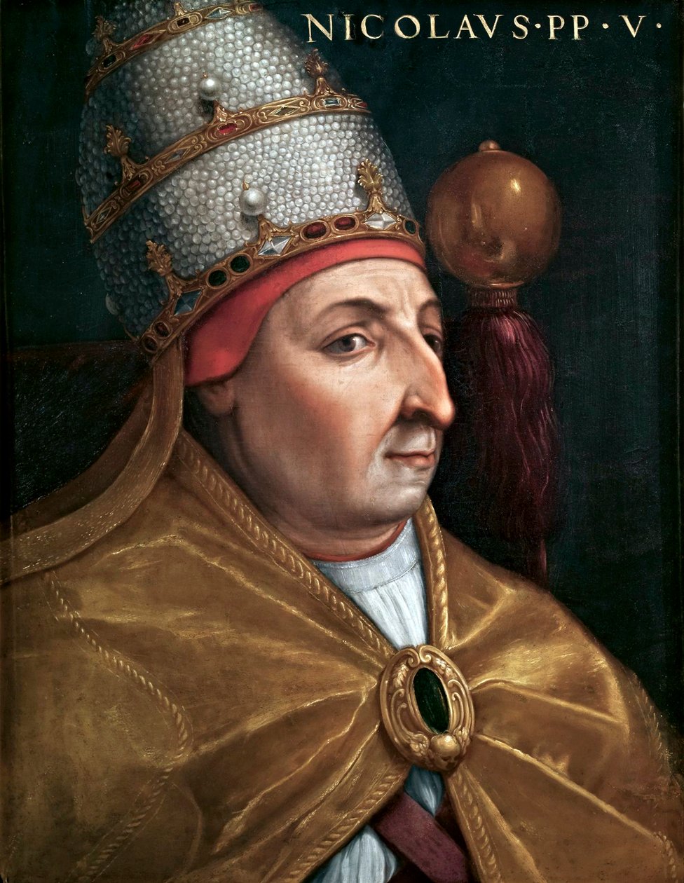 Portrett av pave Nicholas V av Cristofano dell Altissimo