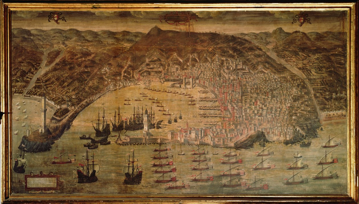 Utsikt over Genova av Cristoforo Grassi or Grasso