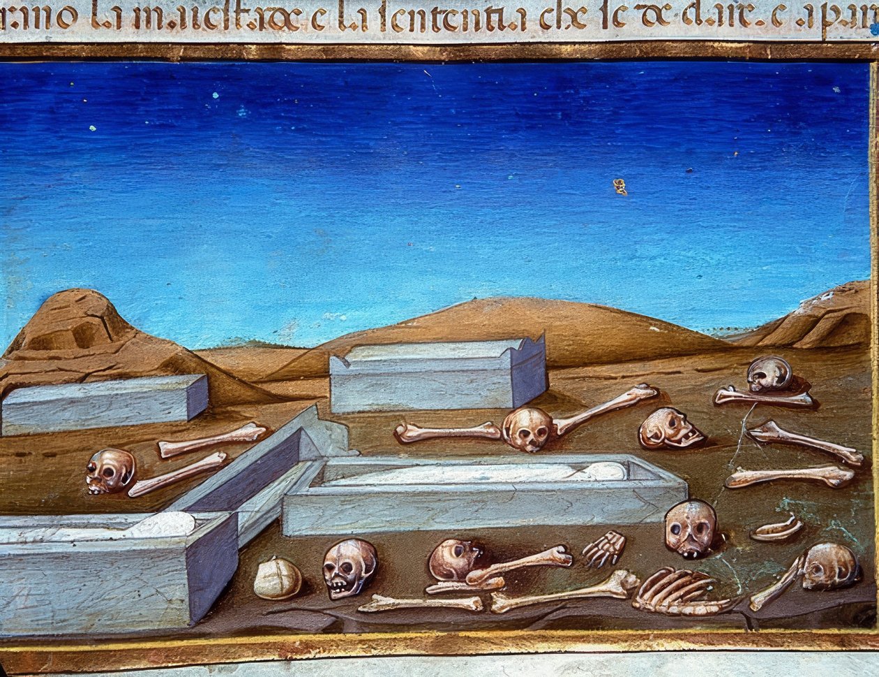 The End of the World: The Dead Will Rise From their Graves (ca.149r). 1476 av Cristoforo De Predis