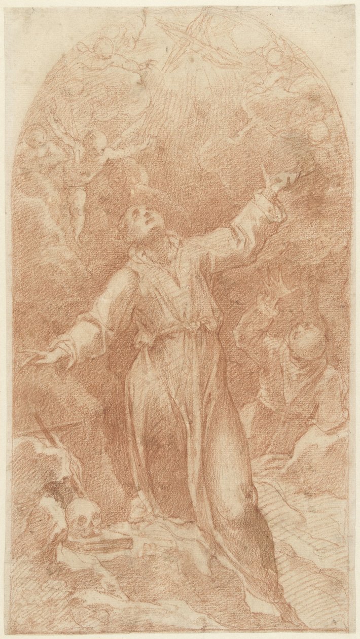 Stigmatisering av Frans av Assisi av Cristoforo Pomarancio
