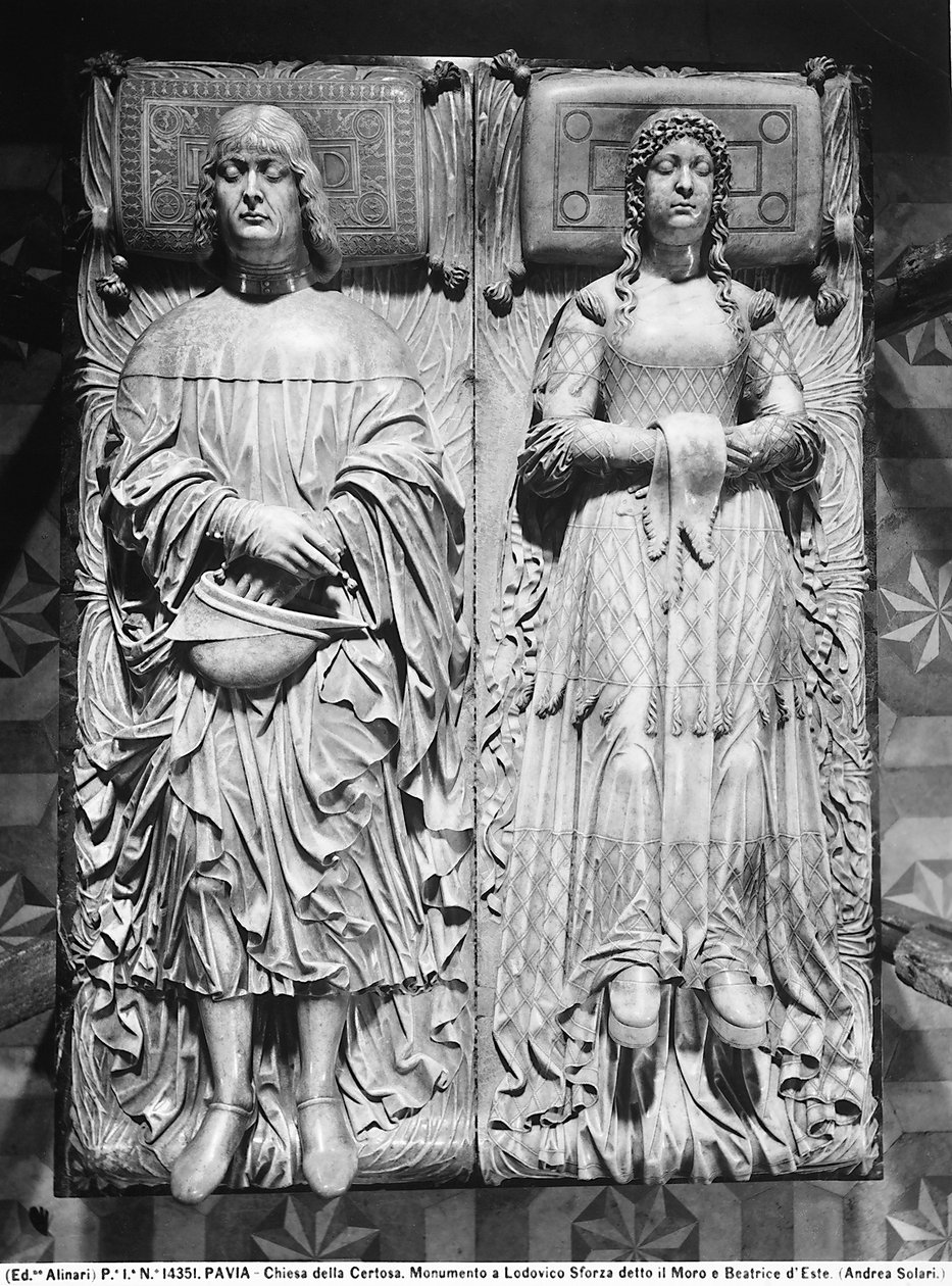 Begravelsestavle av Ludovico Sforza og Beatrice d'Esteavia av Cristoforo Solari