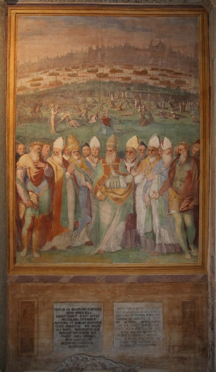 Pavebiskoper og konger hedrer de martyrhellige av Cristoforo & Tempesta Antonio (1555 1630) Roncalli