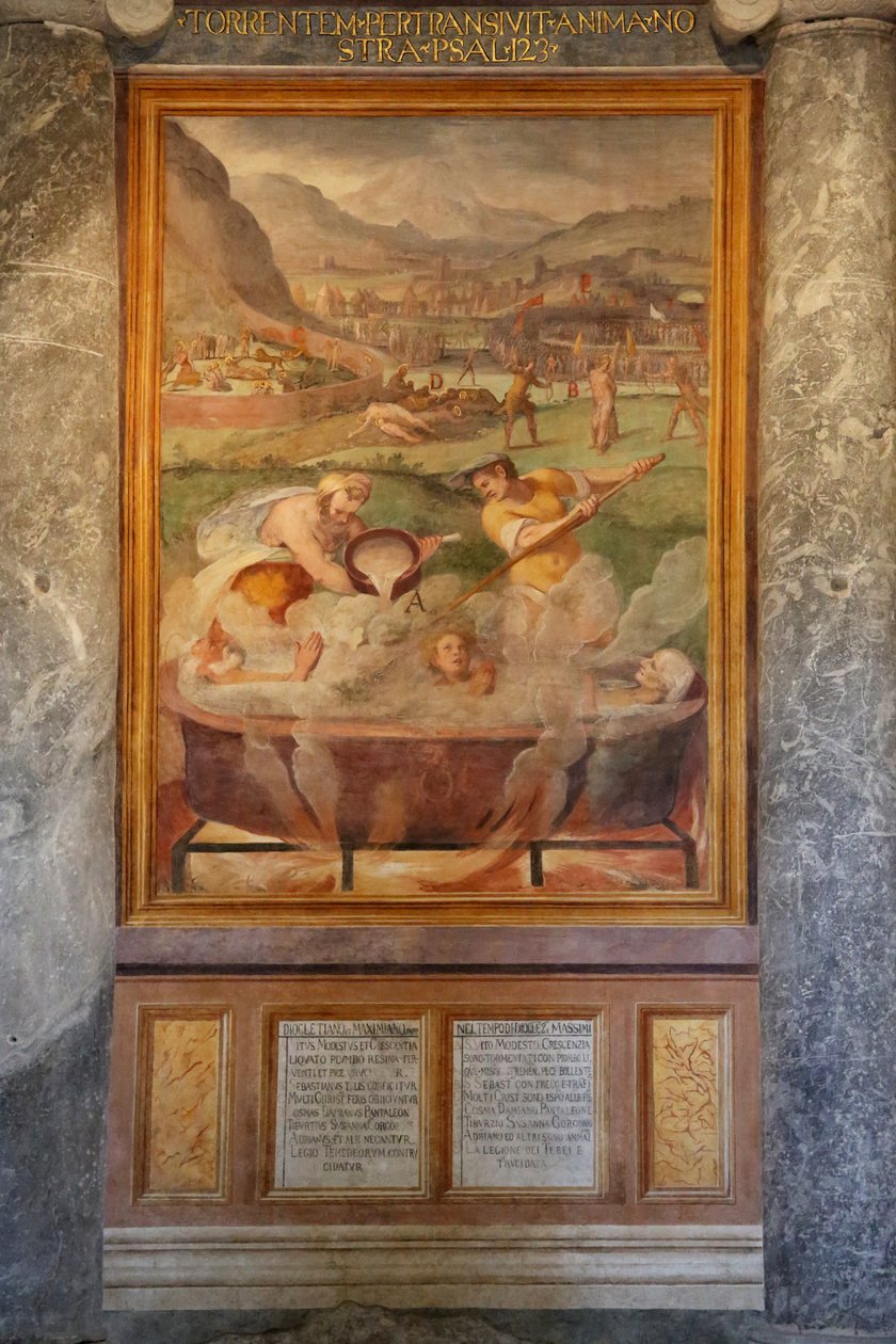 Martyrdøden til Ss Vitus, Modestus og hans kone Crescentia av Cristoforo and Tempesta, Antonio Roncalli