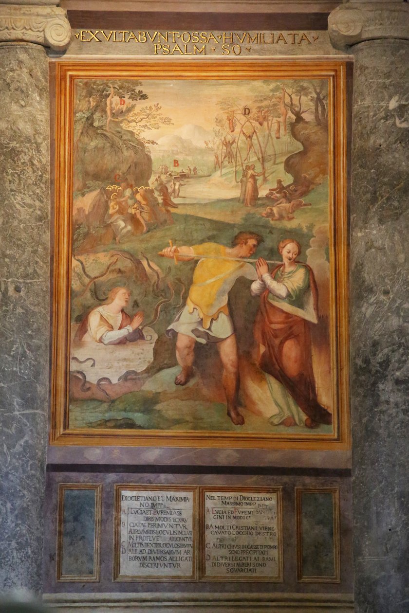 Martyrium of St Lucy og St Euphemia av andre helgener av Cristoforo and Tempesta, Antonio Roncalli