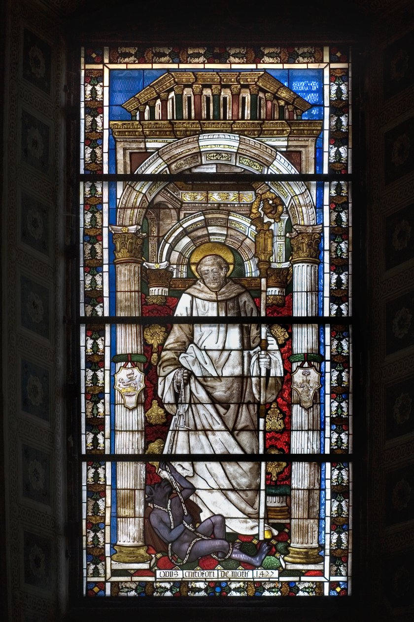 Saint Bernard (farget glass) av Cristoforo de Mottis
