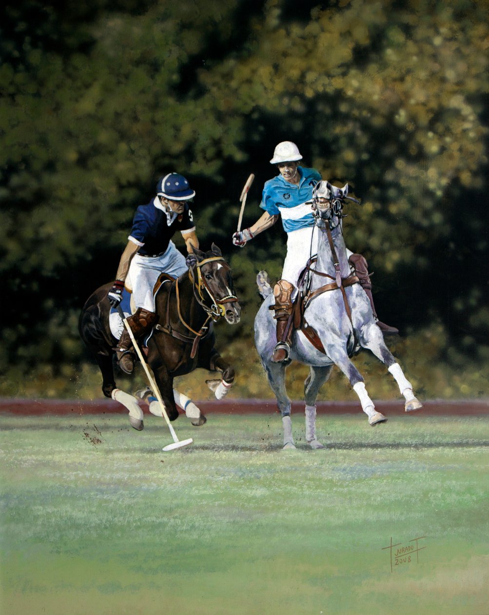 The Big Match, 2010 (akryl om bord) av Cruz Jurado Traverso