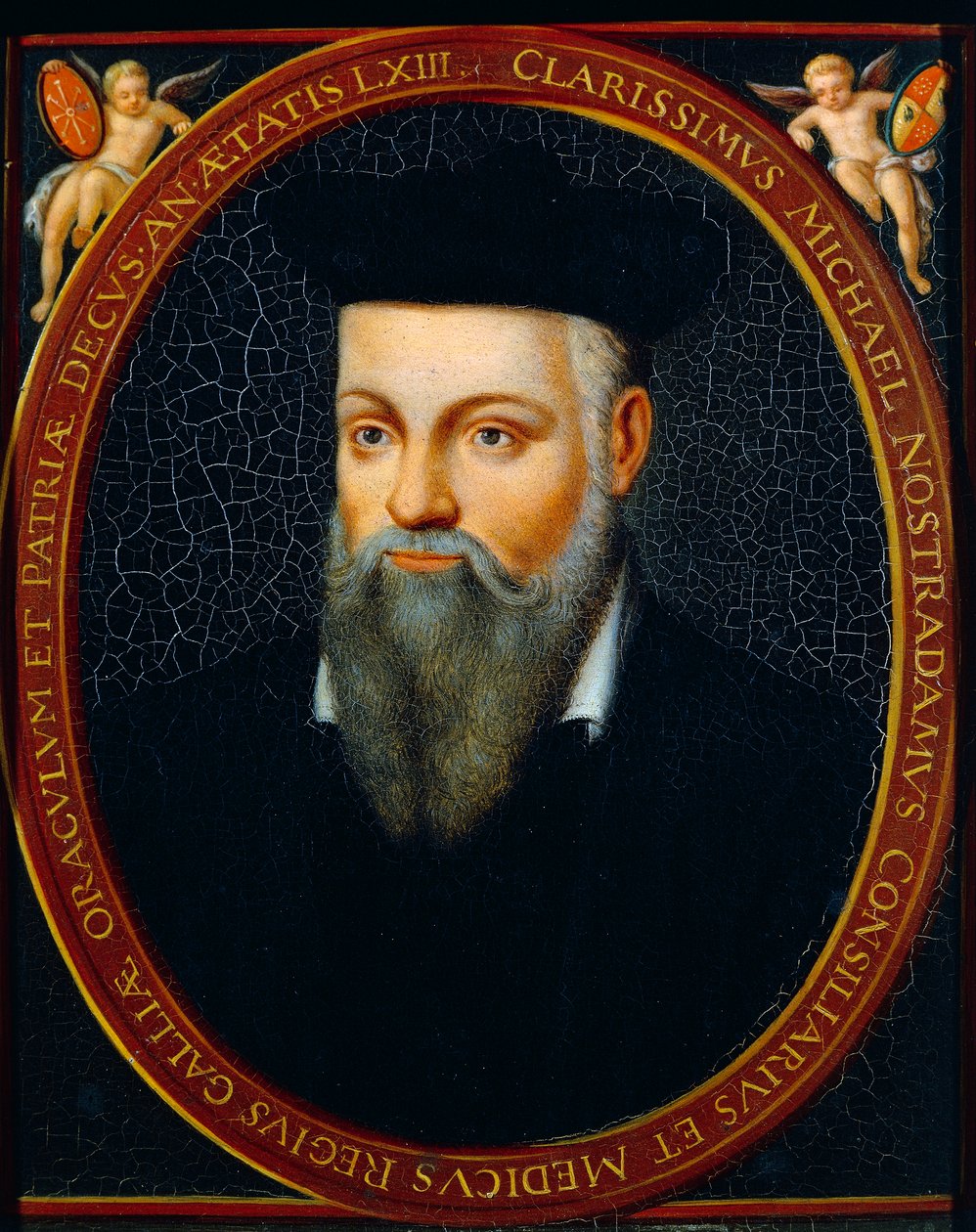 Portrett av Michel de Notre Dame kalt Nostradamus (Saint-Remy-de-Provence av César de Nostredame