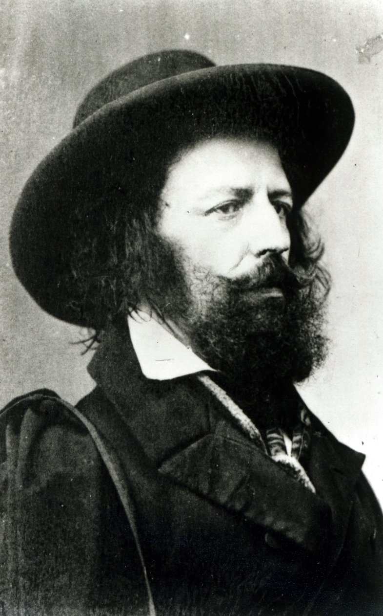 Alfred, Lord Tennyson (1809-92) fotografert av Cundall og Donnes, 15. april 1861 av Cundall and Downes