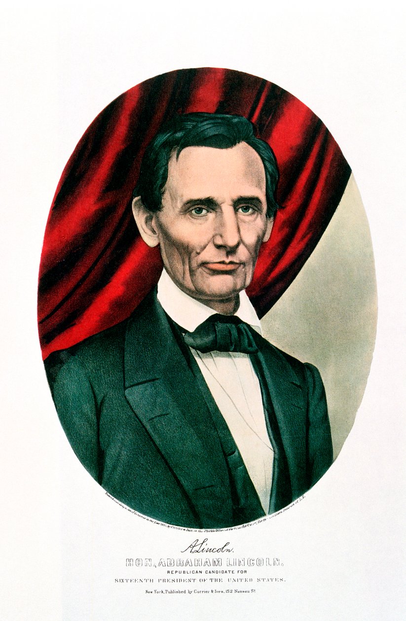 Abraham Lincoln 1809-65, c1865 av Currier and Ives
