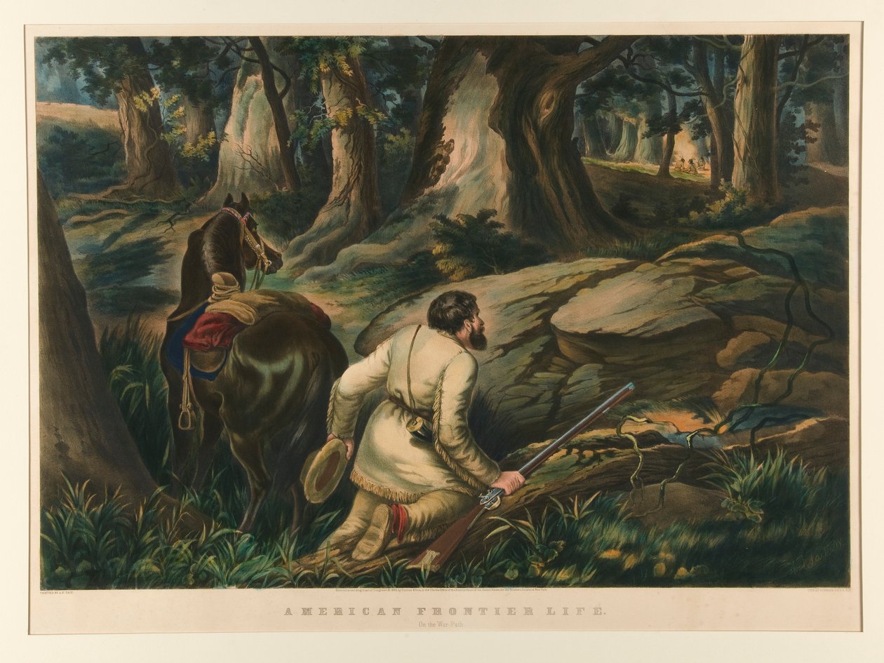 American Frontier Life/ On the War Path av Currier and Ives