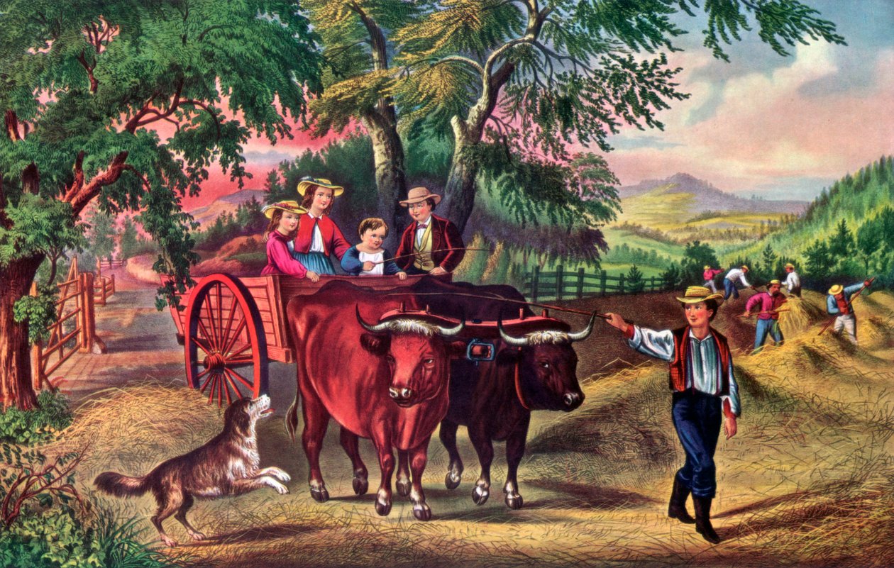 Haying Time, The First Last, 1868. av Currier and Ives