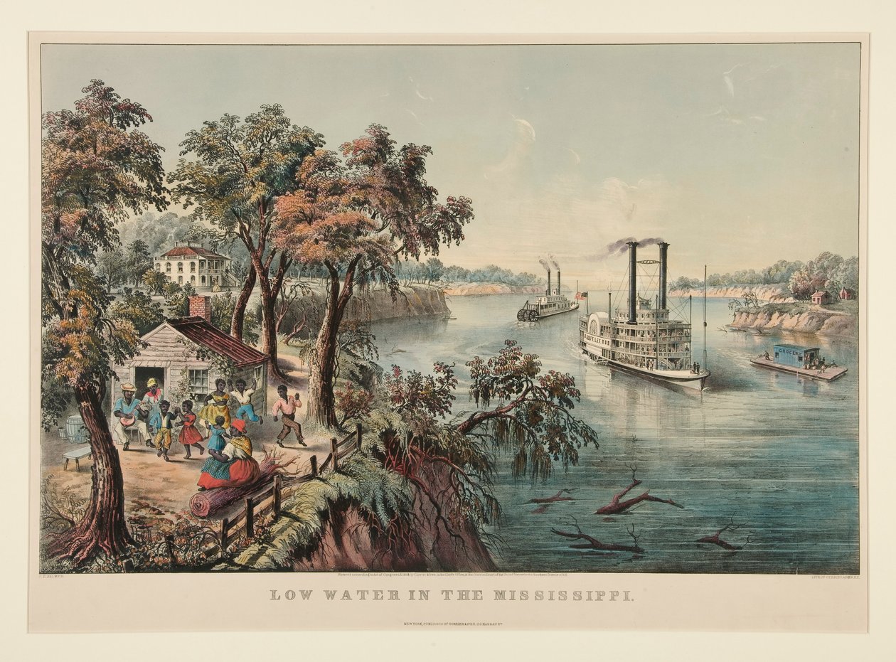 Lite vann i Mississippi av Currier and Ives