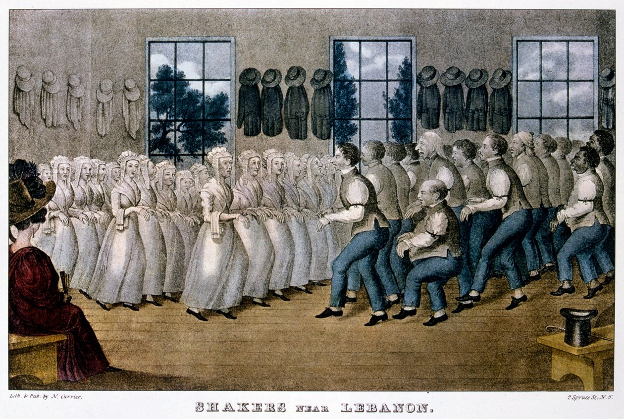 Shakere nær Libanon, c1870 av Currier and Ives