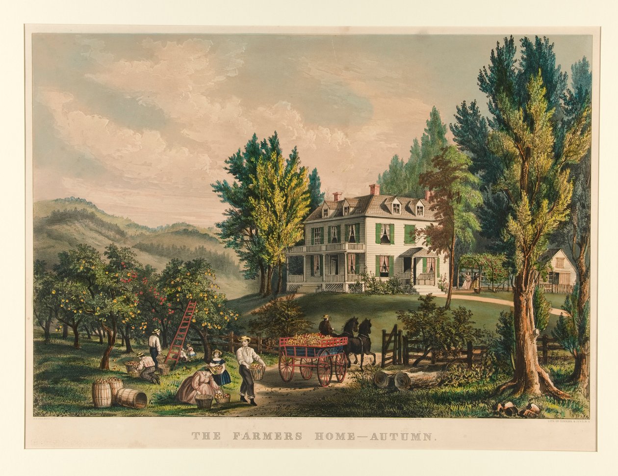 Bondehjemmet - Høst av Currier and Ives