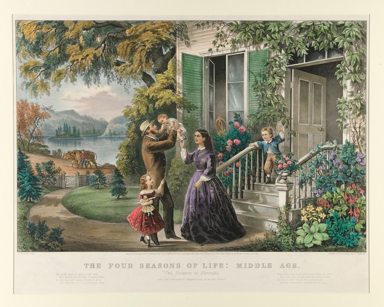 Livets fire årstider: middelalder av Currier and Ives