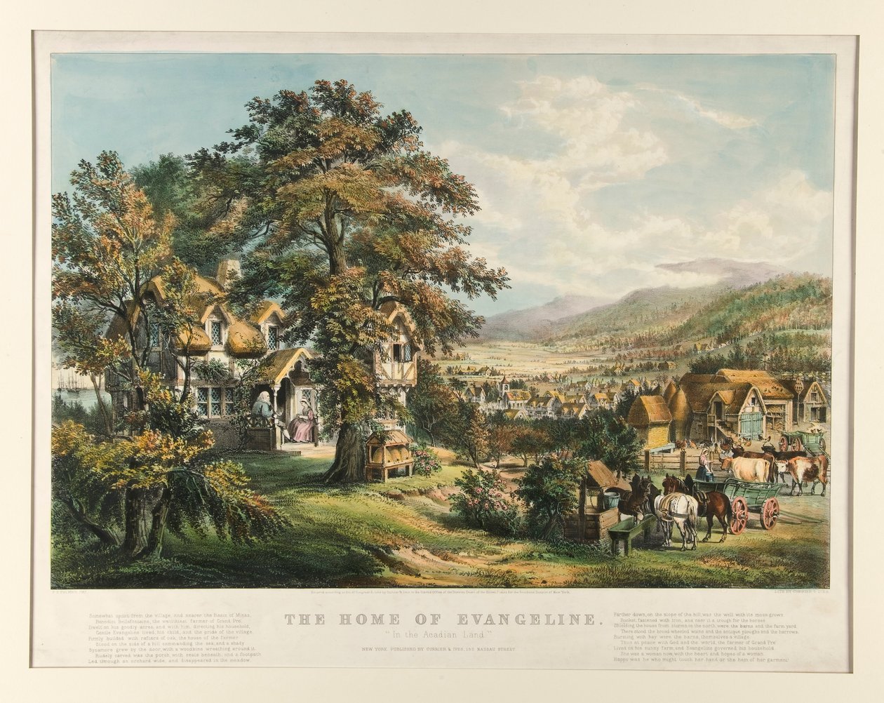 Hjemmet til Evangeline / av Currier and Ives