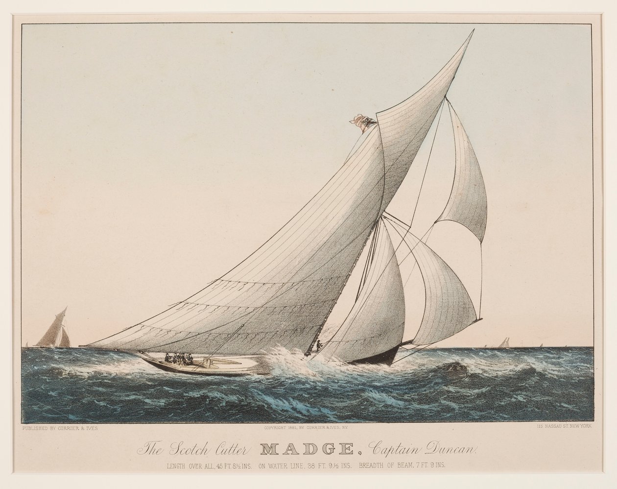 The Scotch Cutter Madge, kaptein Duncan av Currier and Ives