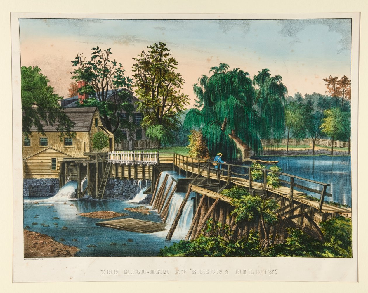 Mølledammen kl av Currier and Ives