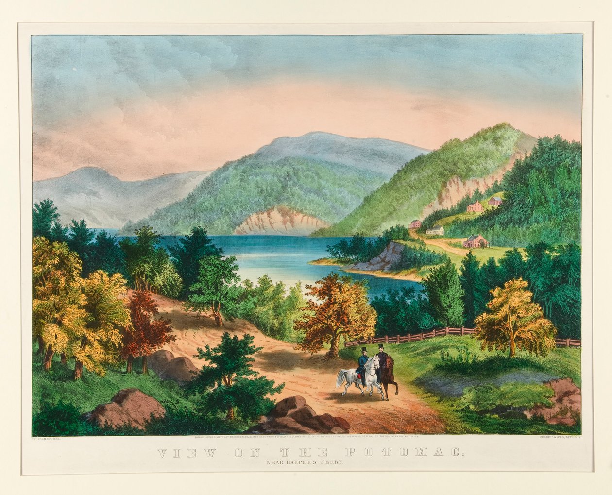Utsikt over Potomac nær Harper av Currier and Ives