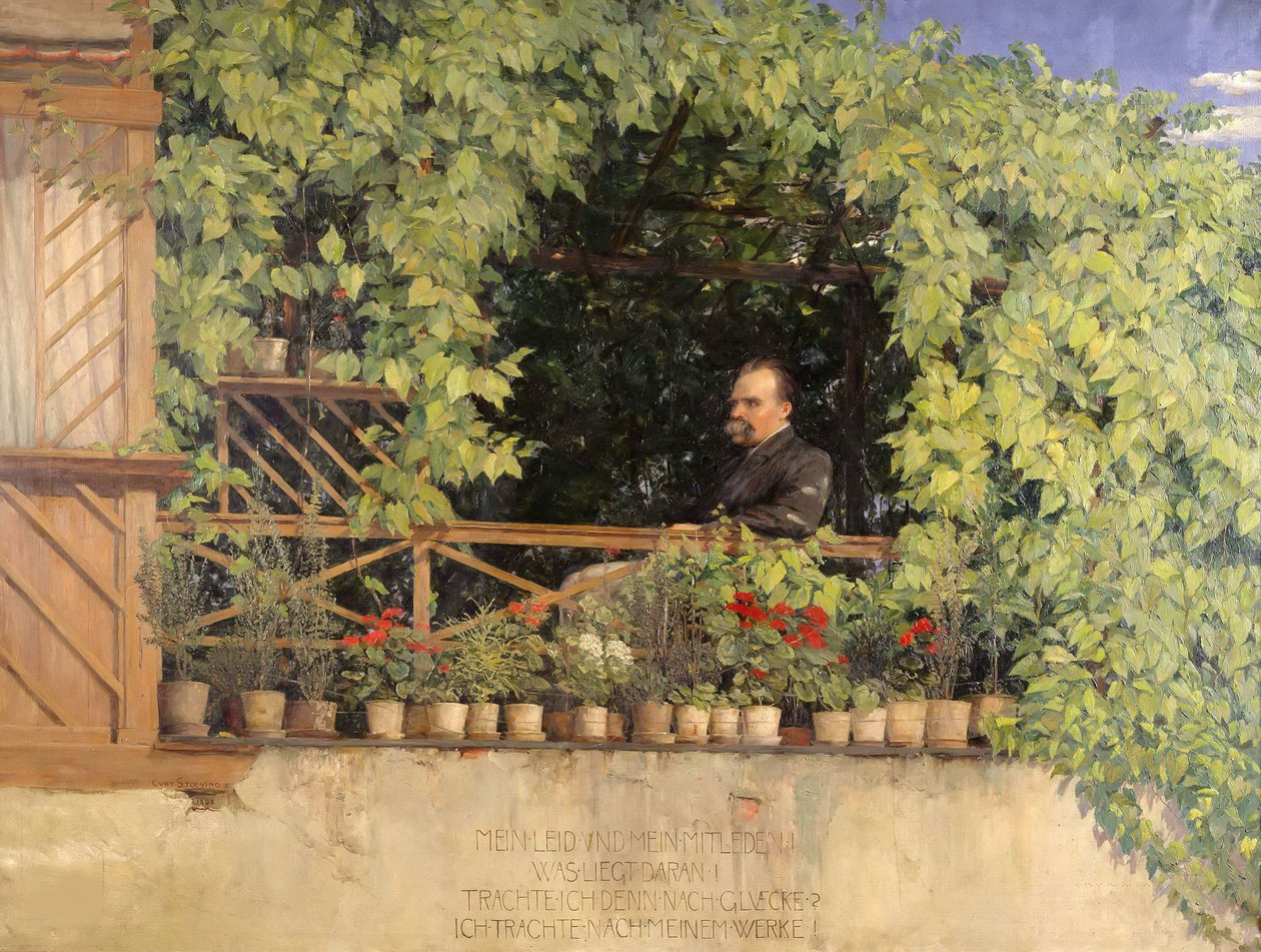 Portrett av Friedrich Nietzsche 1844-1900, 1894. av Curt Stoeving