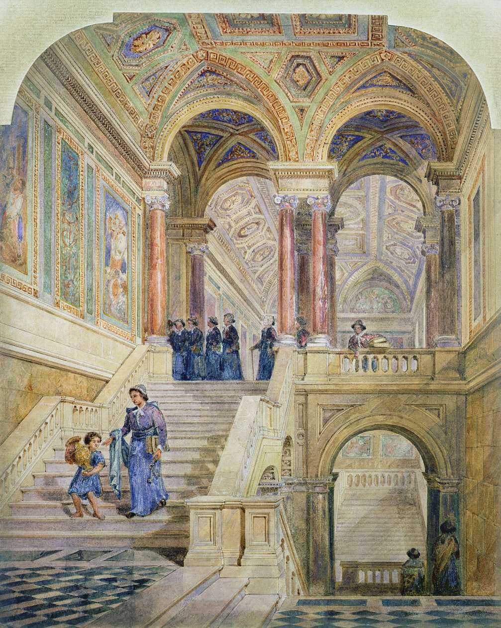 Design for trappen til Leeds rådhus, 1853-58 av Cuthbert Brodrick