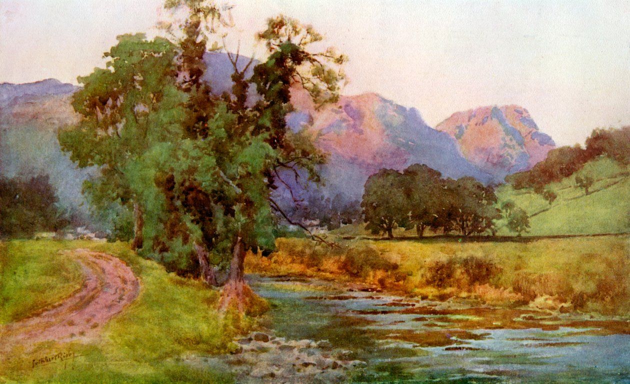 Yewdale Crags, Coniston, Cumbria, 1924-1926 av Cuthbert Rigby
