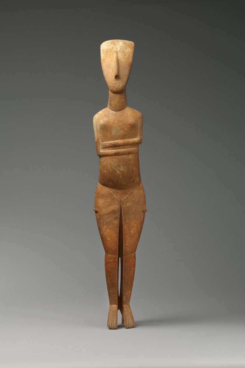 Kvinnefigur, 2600-2400 f.Kr. (marmor) av Cycladic Cycladic