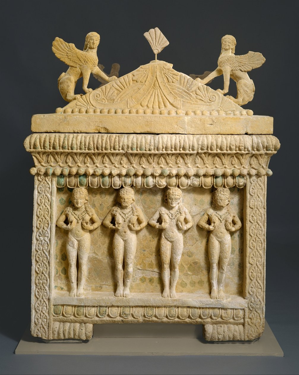 Kalksteinsarkofag: Amathus-sarkofagen, ca. 460 f.Kr. (hard kalkstein) av Cypriot