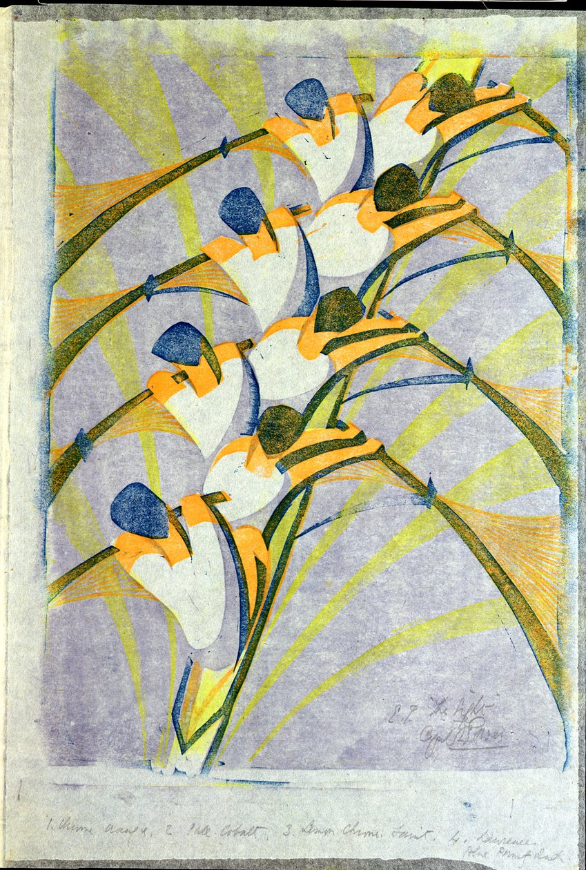 The Eight, ca. 1930 (linosnitt) av Cyril Edward Power