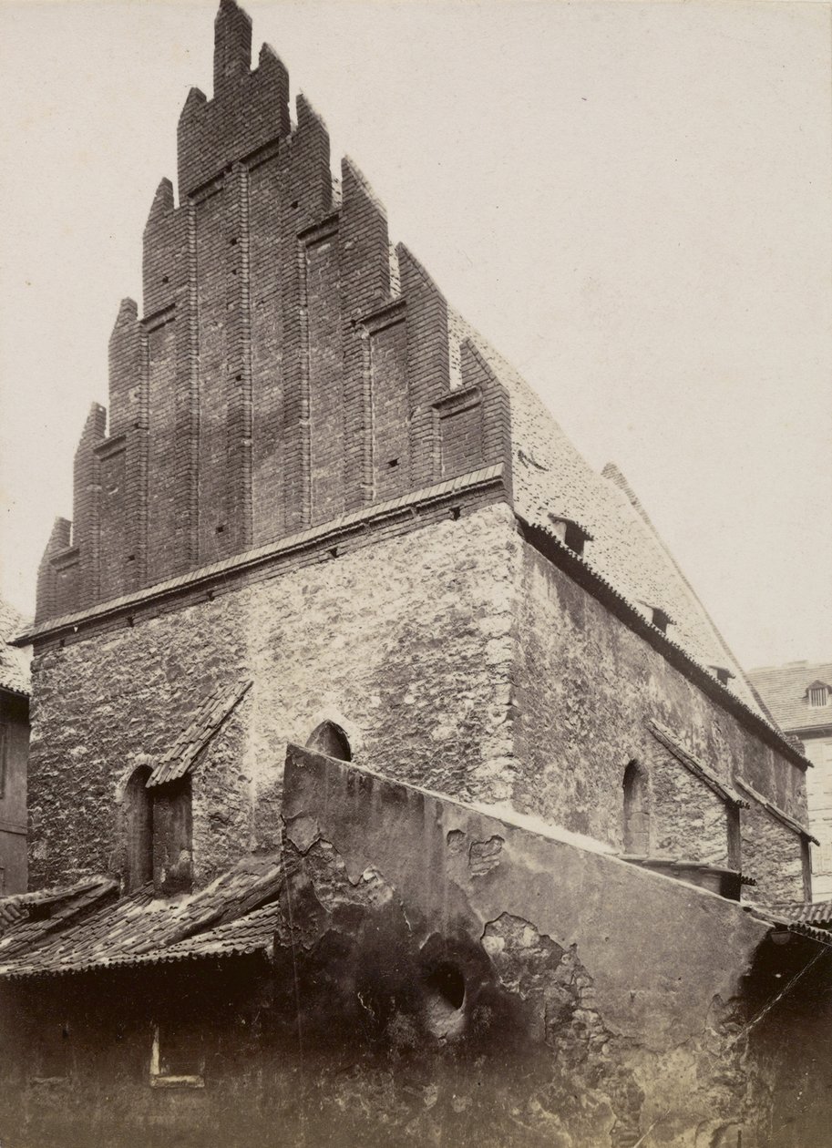 Den gamle nye synagogen, ca. 1875 av Czech Photographer Czech Photographer
