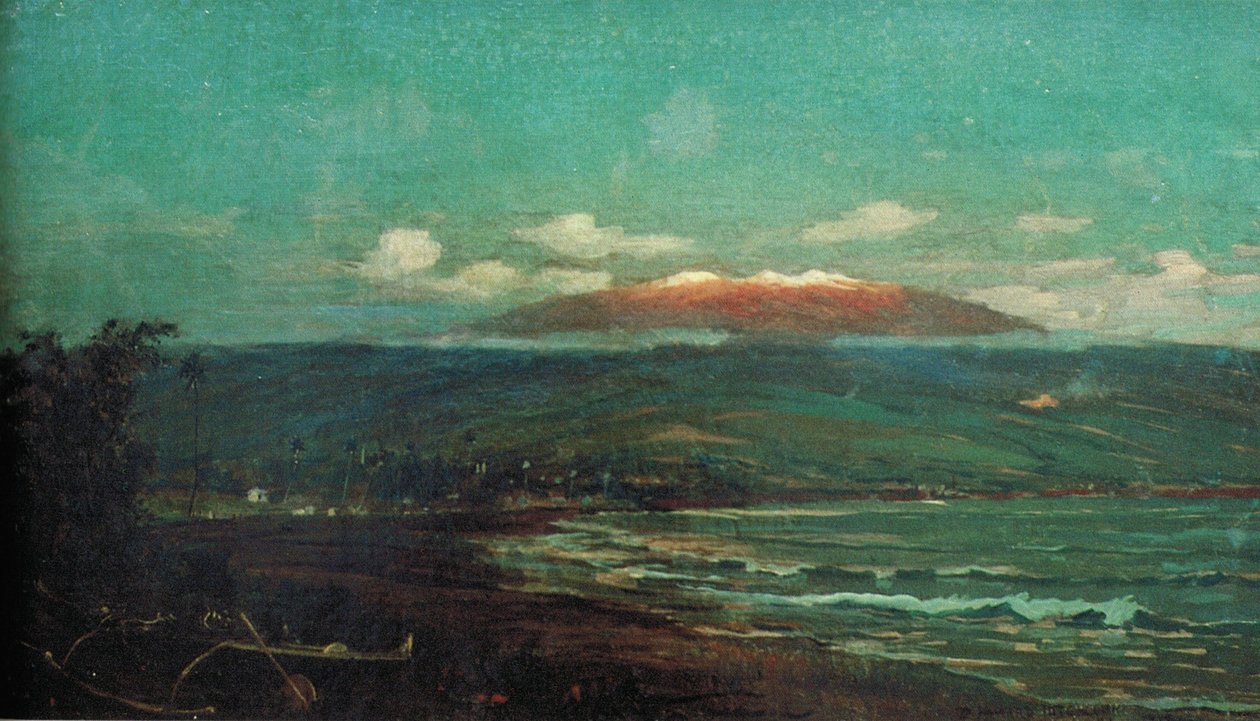 Mauna Kea fra Hilo Bayn av D. Howard Hitchcock