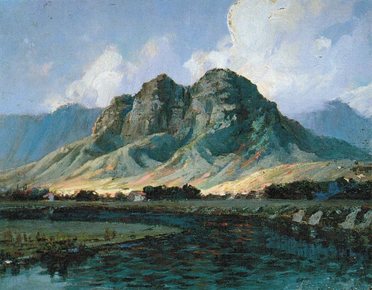 Maunawili Peaks Olomana fra Kailuan av D. Howard Hitchcock