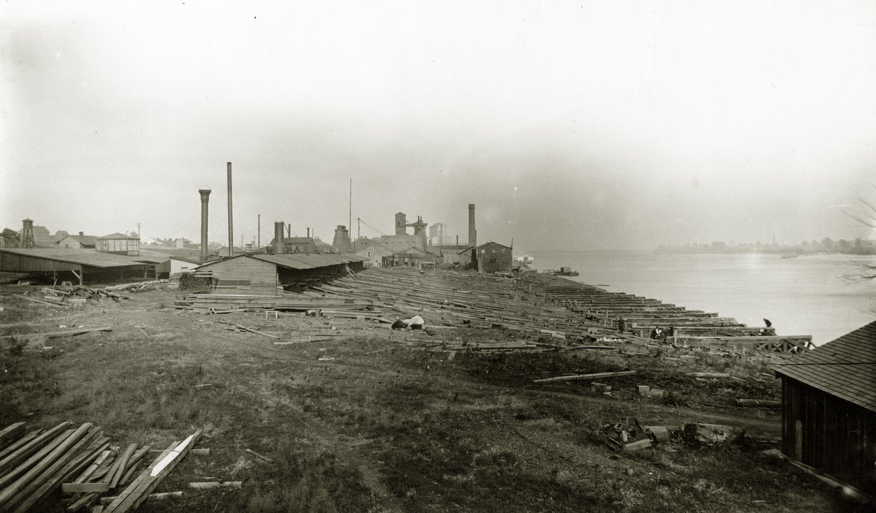 Tidligere Eads Shipyard i Carondelet, hvor kanonbåtene hans ble bygget av D.C. Humphreys