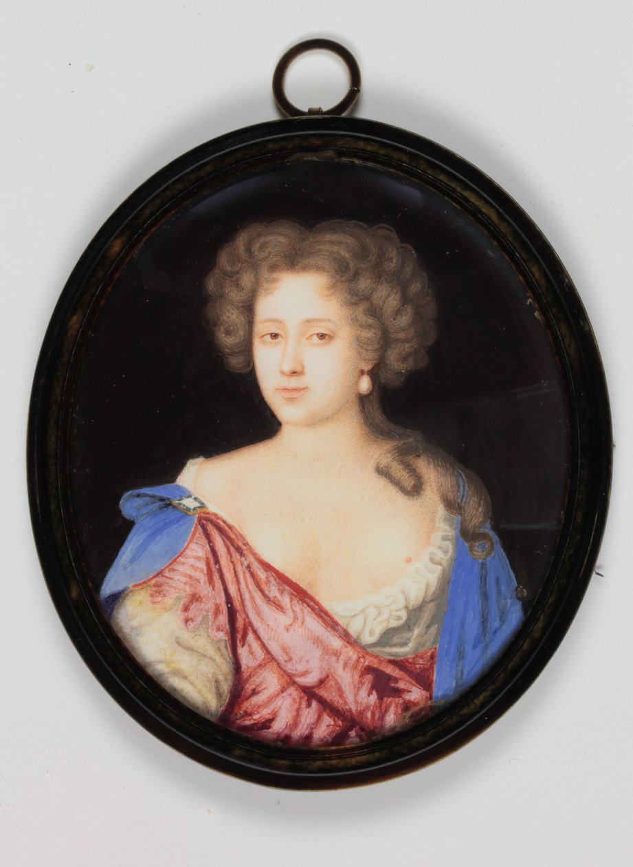 Gertrude Pierrepont, Lady Cheyne (akvarell på elfenben) av D. M.
