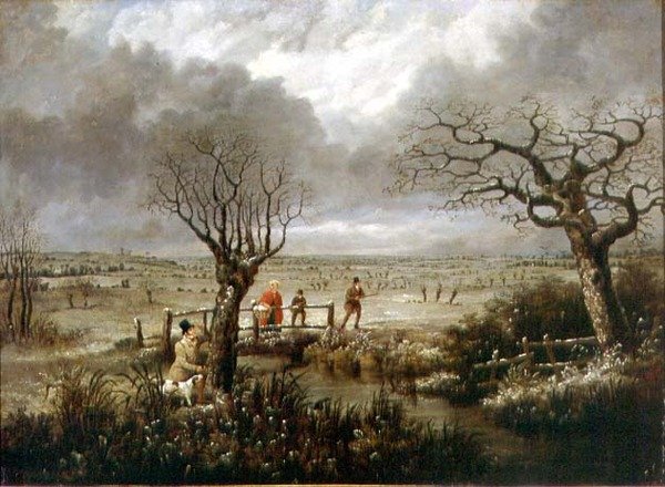 Snipe Shooting (olje på lerret) av D. the Younger Wolstenholme