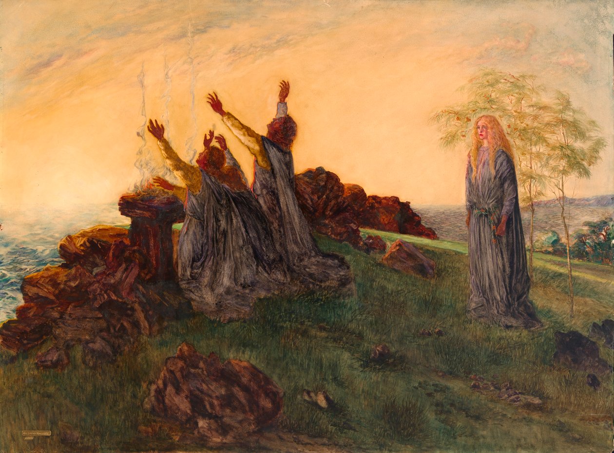 The Passing of St. Brighid, slutten av 1800-begynnelsen av det 20. århundre. av Da Loria Norman