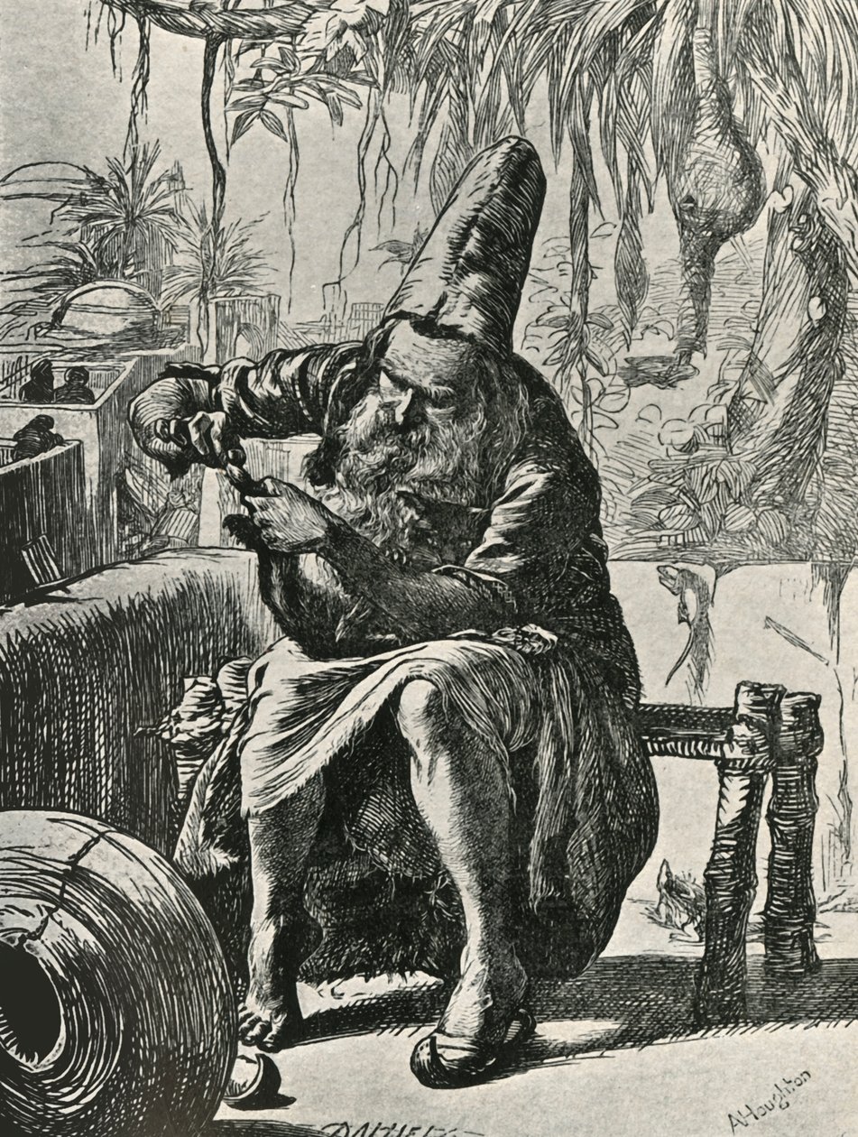 Dervise plukker hårene fra kattens hale, 1906. av Dalziel Brothers