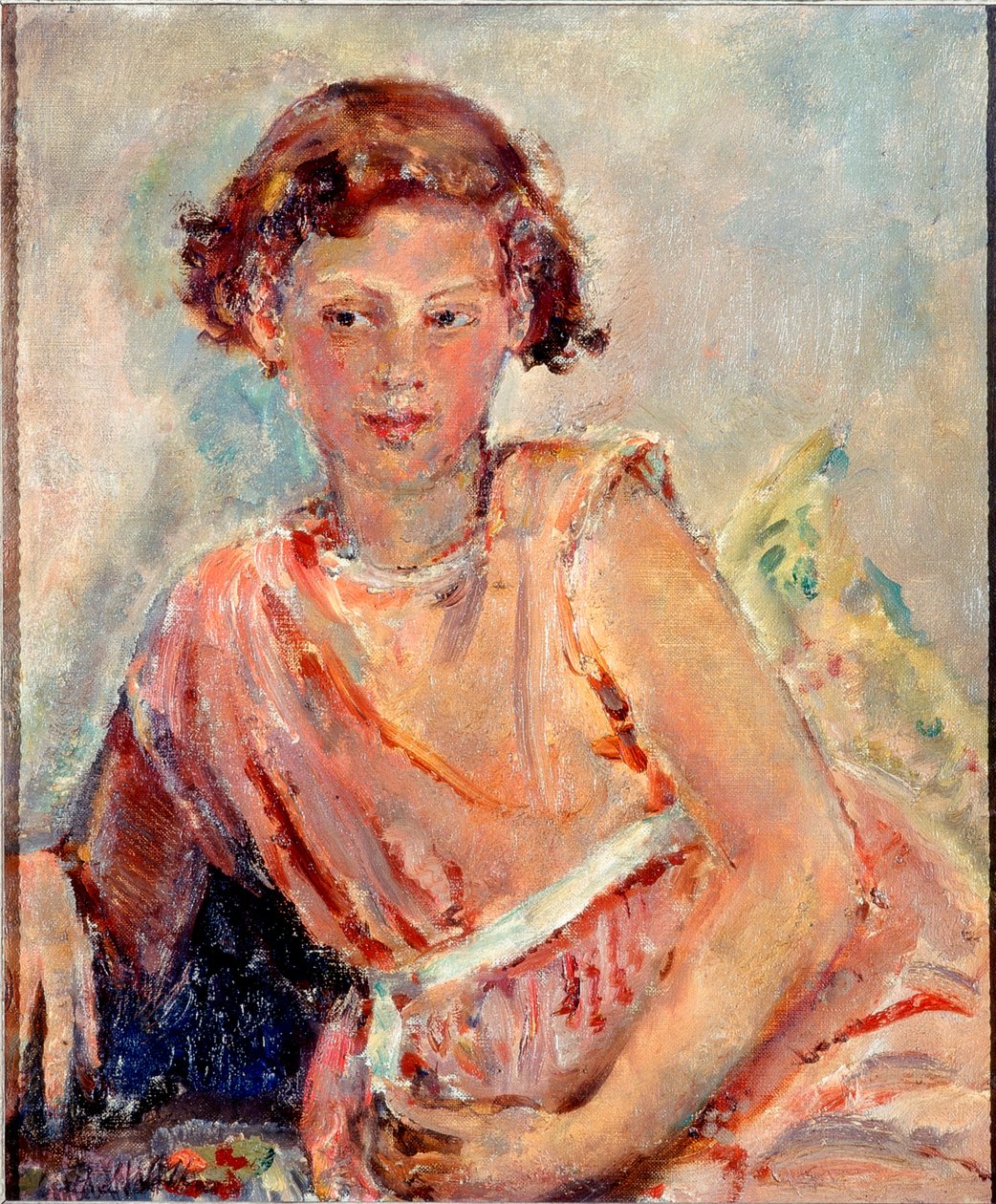 I tankefullt humør (olje på lerret) av Dame Ethel Walker