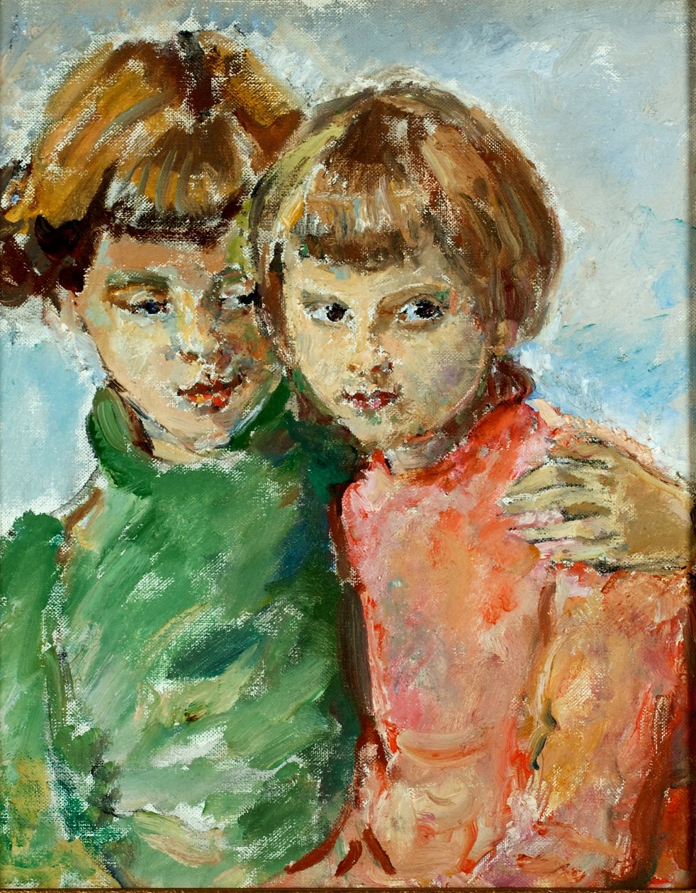 Iris og Kathleen (olje på lerret) av Dame Ethel Walker