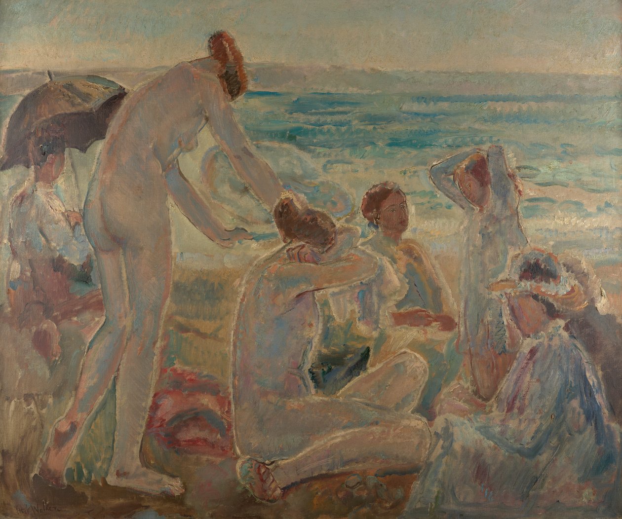 Brisen (olje på lerret) av Dame Ethel Walker