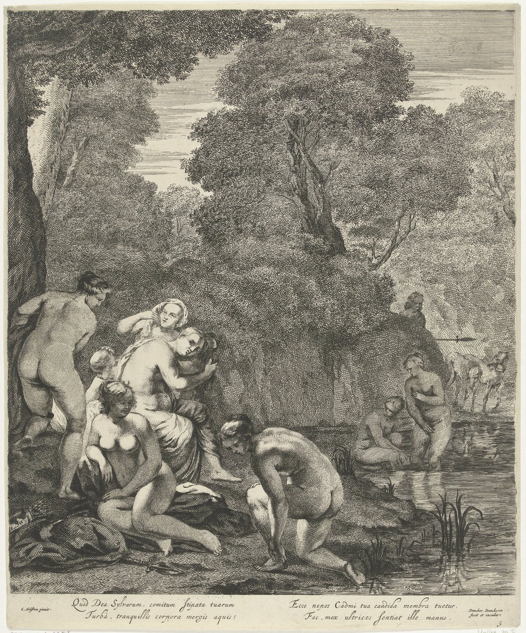 Diana og nymfene hennes oppdaget av Actaeon av Dancker Danckerts