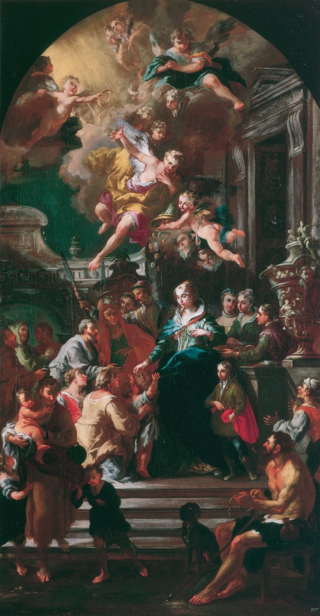 Almsdonasjon fra St. Elizabeth av Portugal av Daniel Gran