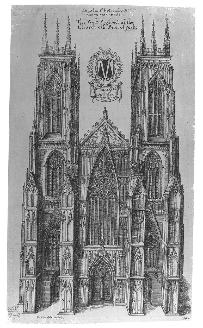 The West Prospect of Church of St. Peter of York av Daniel King