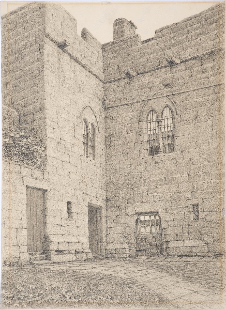 Aydon Castle, ca. 1916 (kull på kort) av Daniel Oliver