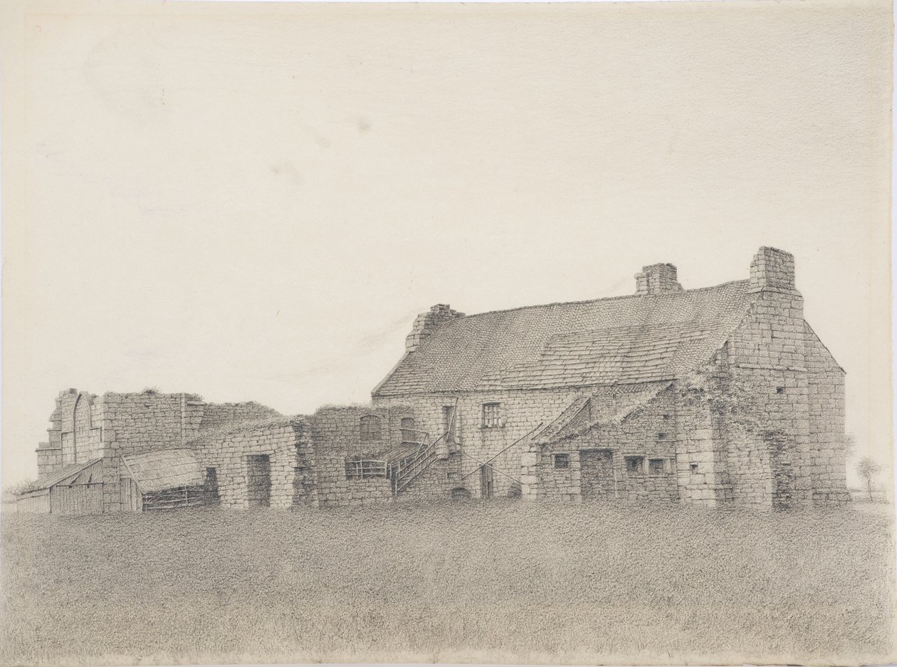 Chibburn, nær Morpeth, ca. 1916 (kull på papir) av Daniel Oliver