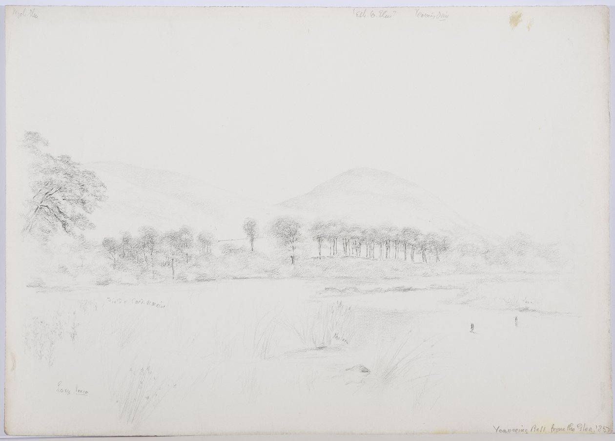 Yeavering Bell fra Glen, 1867 av Daniel Oliver